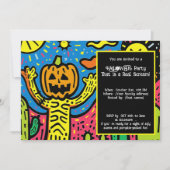 ハロウィン スプーキー スクリブル シンディグ 招待状 (正面)