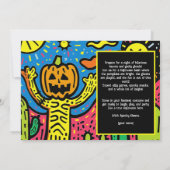 ハロウィン スプーキー スクリブル シンディグ 招待状 (裏面)