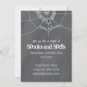 ハロウィン　スプーキー　スケアリー　スパイダーウェブ　ファン　パーティー 招待状 (正面)