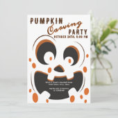 ハロウィン スプーキー パンプキン カービング コンテスト パーティー 招待状 (スタンド正面)