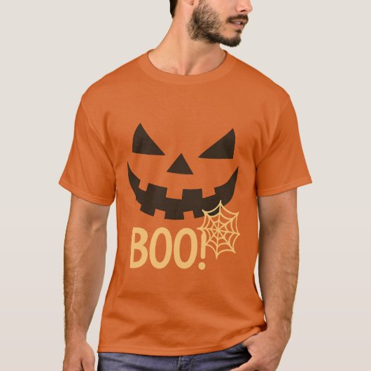 ハロウィン スプーキー パンプキン ブー Tシャツ (正面)