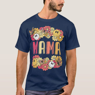 ハロウィン スプーキー ママ 60年代 70 ヒッピーフラワーハロウィ Tシャツ