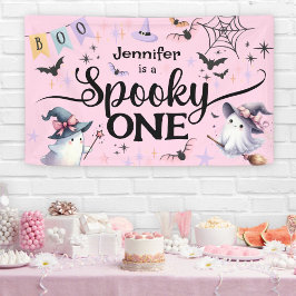 ハロウィン スプーキー ワン かわいい おばけ 1歳 誕生日パーティー 横断幕