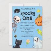 ハロウィン スプーキー ワン 1歳の誕生日パーティー 招待状 (正面)