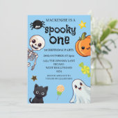 ハロウィン スプーキー ワン 1歳の誕生日パーティー 招待状 (スタンド正面)