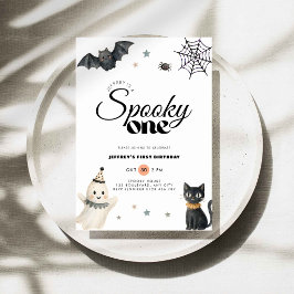 ハロウィン スプーキー ワン 1歳の誕生日 招待状 男の子
