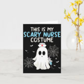 ハロウィン スプーキー 怖い看護師 コスチューム カード (黄色い花)