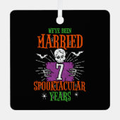 ハロウィン・スプークタキュラー7周年結婚記念日 メタルオーナメント (正面)