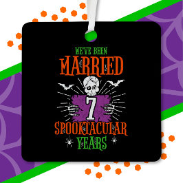 ハロウィン・スプークタキュラー7周年結婚記念日 メタルオーナメント