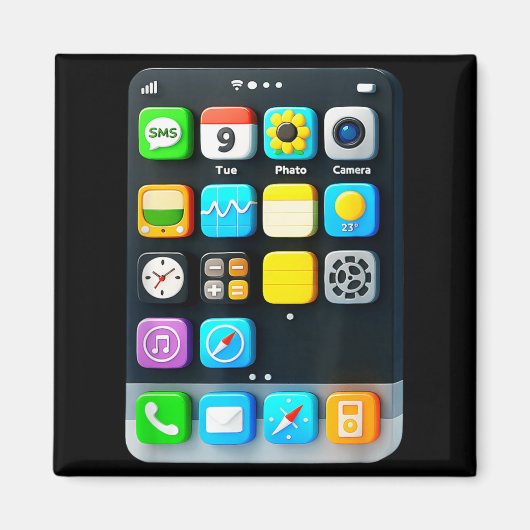 ハロウィン スマートフォン 携帯電話 モバイルアプリ マグネット (正面)