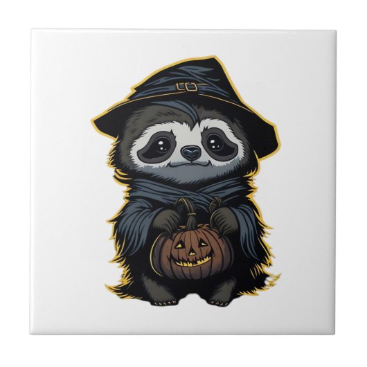 ハロウィン+スロース+オーバーサイズTシャツ タイル (正面)