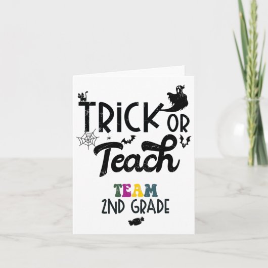 ハロウィン セカンド グレード 2年生 Trick Or Teach カード (正面)