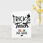 ハロウィン セカンド グレード 2年生 Trick Or Teach カード (黄色い花)