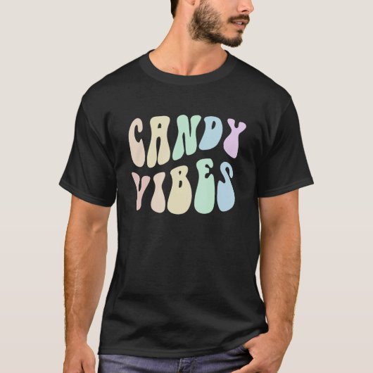 ハロウィン セキュリティ グルーヴィーなトリック・オア・トリートのCANDY VIBES Tシャツ (正面)