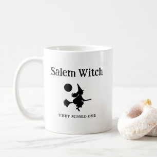 ハロウィン セーラムの魔女のほうき飛行 コーヒーマグカップ