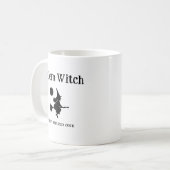 ハロウィン セーラムの魔女のほうき飛行 コーヒーマグカップ (正面左)