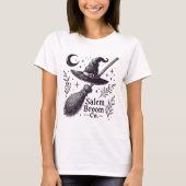 ハロウィン セーラム 魔女の箒 Tシャツ (正面)