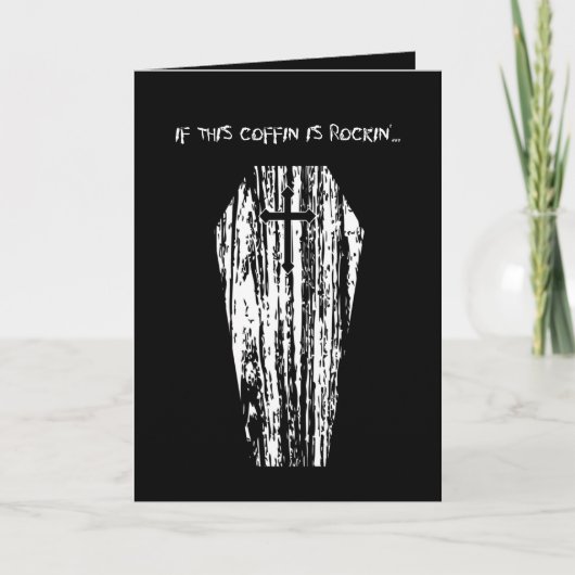 ハロウィン"ゾンビ棺" カード (正面)