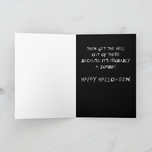 ハロウィン"ゾンビ棺" カード (内部)