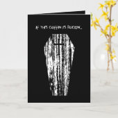 ハロウィン"ゾンビ棺" カード (黄色い花)