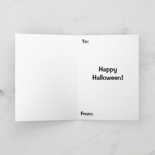 ハロウィン ゾンビ猫 カード (内部)