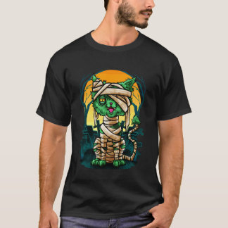 ハロウィン ゾンビ ミイラ 猫 子猫 ペット 動物 ゴシック Tシャツ