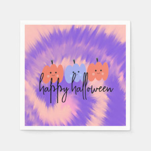ハロウィン タイダイ かぼちゃ 手描き  スタンダードカクテルナプキン