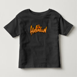ハロウィン タイポグラフィー トドラーTシャツ