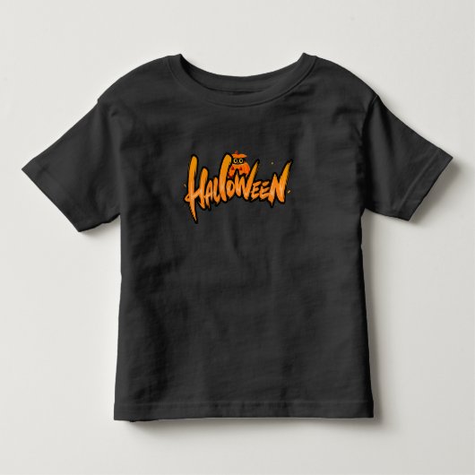 ハロウィン タイポグラフィー トドラーTシャツ (正面)