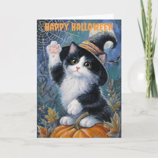 ハロウィン タキシードキャット シーズンカード (正面)