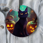 ハロウィン タキシード猫 かぼちゃ スケアリー 缶バッジ (インサイチュ)