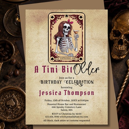 ハロウィン タロットカード 誕生日おめでとう A Tini Bit Older 招待状