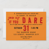 ハロウィン タロット オレンジ コスプレ スプークタキュラー パーティー 招待状 (裏面)