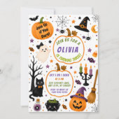 ハロウィン ダブルフォト カボチャの誕生日 招待状 (正面)