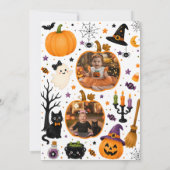 ハロウィン ダブルフォト カボチャの誕生日 招待状 (裏面)