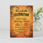 ハロウィン ダブル バースデー パーティー 招待状 (スタンド正面)