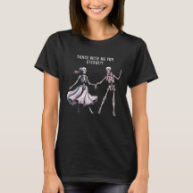 ハロウィン ダンシングスケルトンTシャツ レディース