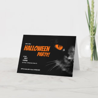 ハロウィン ダーク オレンジ アイ パーティー カード