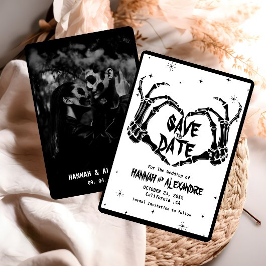 ハロウィン ダーク ムーディー ゴシック ウェディング セーブザデート
