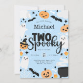 ハロウィン ツー スポッキー 2歳の誕生日パーティー 招待状 (正面)