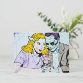 ハロウィン テーマのカスタム ウェディング 招待状 (スタンド正面)