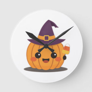 ハロウィン テーマの壁掛け時計  ラウンド壁時計