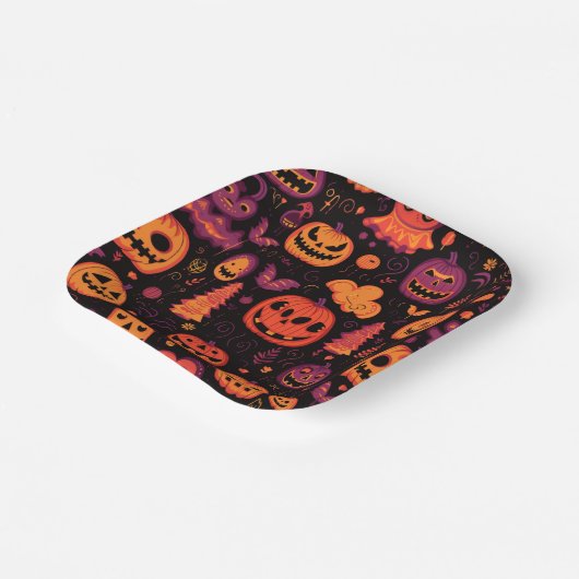 ハロウィン テーマ ペーパープレート (傾斜あり)