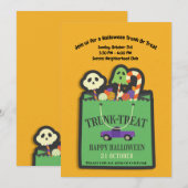 ハロウィン トランク オア トリート 招待状 (正面/裏面)