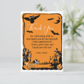 ハロウィン、トリックオアトリート、秋、お礼のカード 招待状 (スタンド正面)