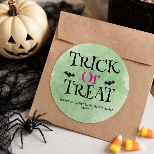 ハロウィン トリック・オア・トリート お菓子袋 ステッカー