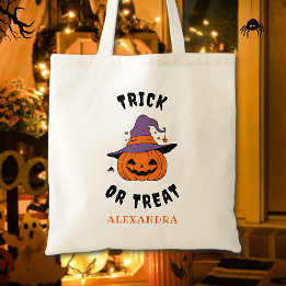 ハロウィン トリック オア トリート かぼちゃ 名前入り トートバッグ
