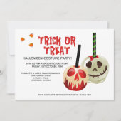 ハロウィン トリック オア トリート キャンディ スカル 招待状 (正面)