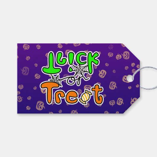 ハロウィン トリック オア トリート ギフトタグ (正面(横))