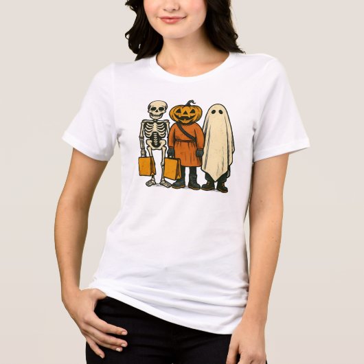 ハロウィン トリック・オア・トリート クルー トライブレンドＴシャツ (正面)